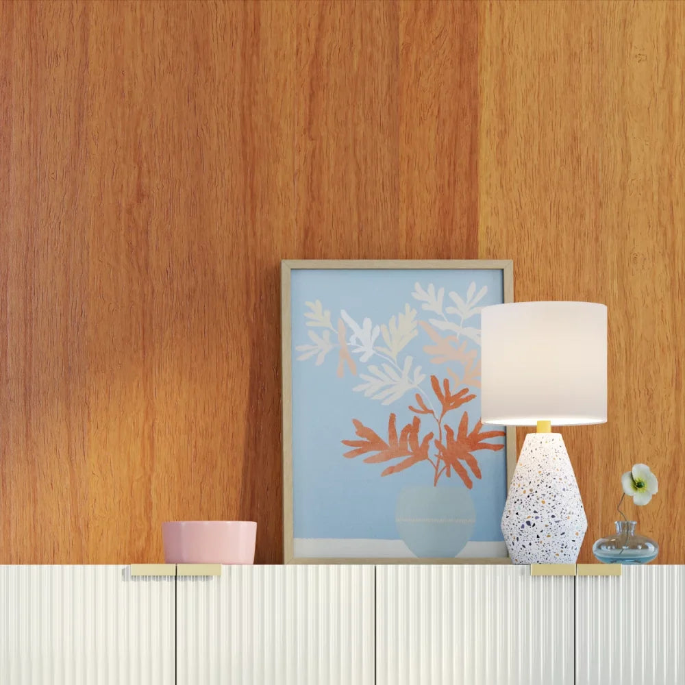 Terrazzo Table Lamp with White Drum Shade, 16.75" Book Lights Table Desk Lamps