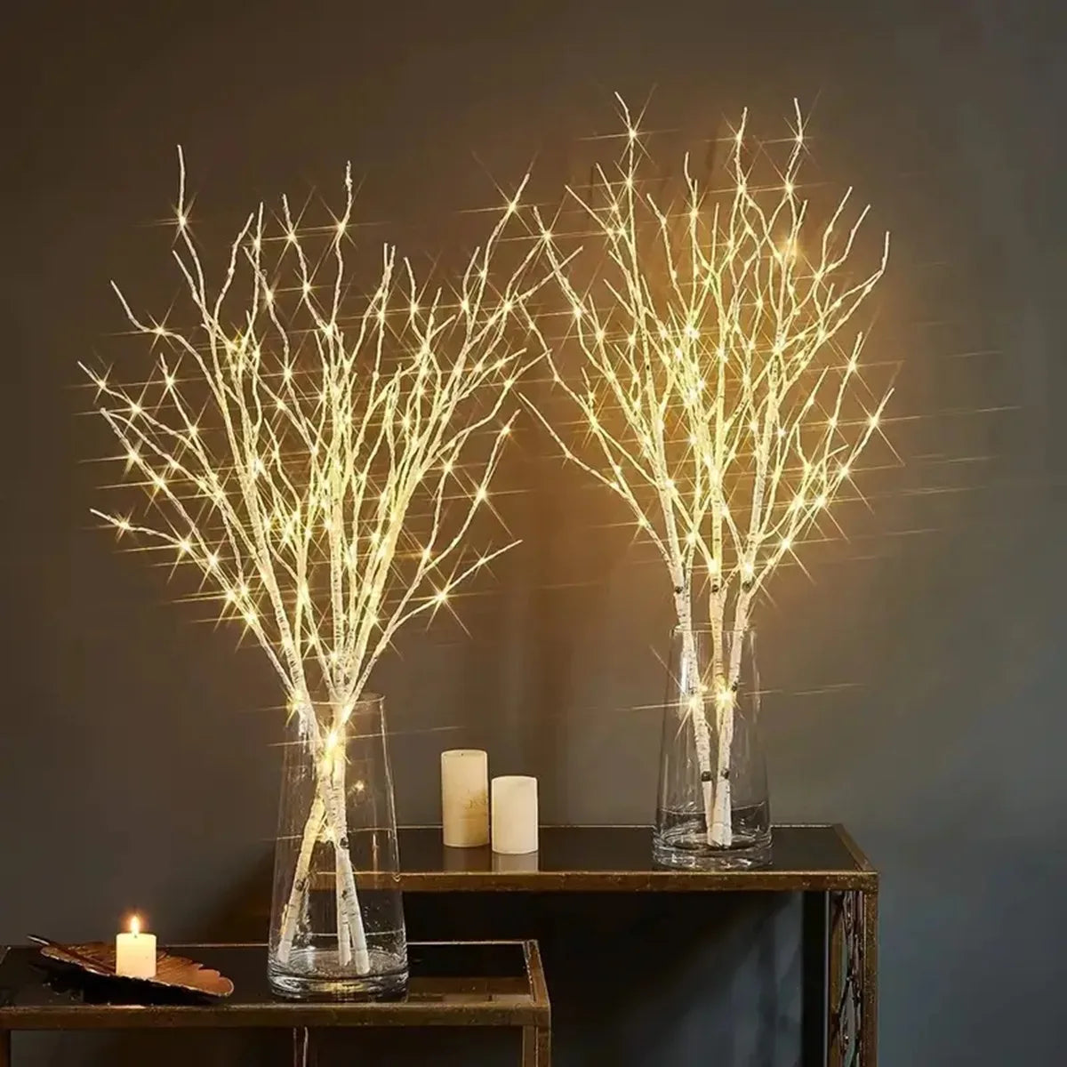 Battery Operated White Birch Branch Lights - 20 LED Decorative Willow Twigs