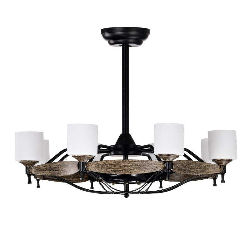 Matte Black Ceiling Fans With Remote Control lights 3Blades Multi-Speed Timing Anti-theft function Indoor transitional fan