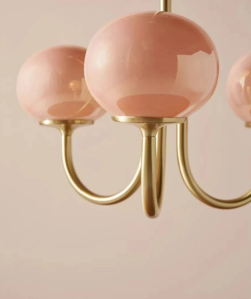 Nordic Simple Bedroom Lamp Designer Art Warm Romantic Children's Room Pink Medieval Bauhaus Chandelier