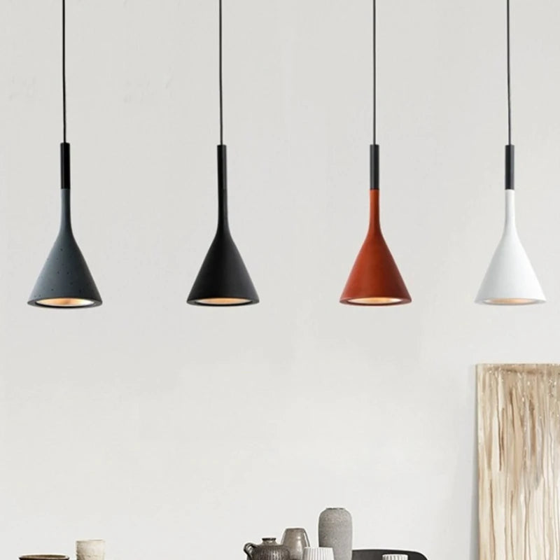 Modern Led Pendant Lights Black White for Kitchen Fixtures Bedroom Table Dining Room Hanging Lamp Lampshade Home Chandelier