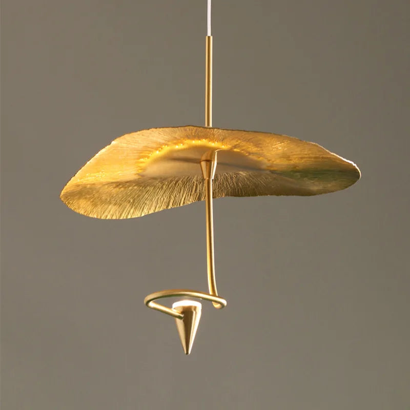 Modern Creative Copper LED Chandelier for Living Room Restaurant Kitchen Bedroom Designerhanging Lamp Art Decor Lighting Fixture