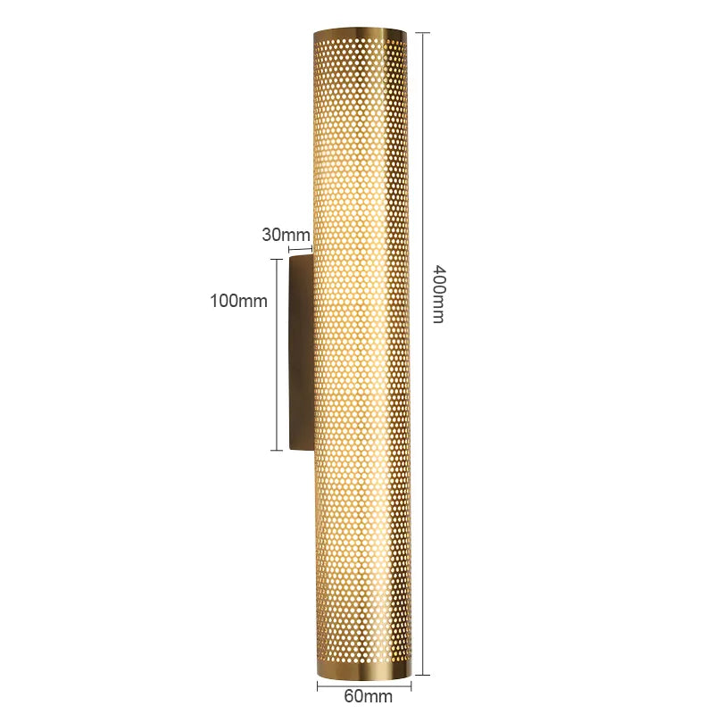 Retro Brass Wall Lamp LED Indoor Decors Wall Light Luxury Sconce Mirror Light Living Room Bedroom Loft Corridor Lighting