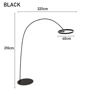 Modern Ring Design Floor Lamp Dimmable for Living Room Coffee Tables Bedroom Sofa Office Standing Home Decor Lighting Fixture