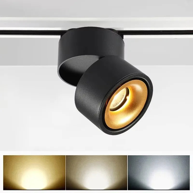 350° rotation 90° up and down folding adjustable light mounting and track spotlights suitable for home merchants 10W,12W,15W,18W