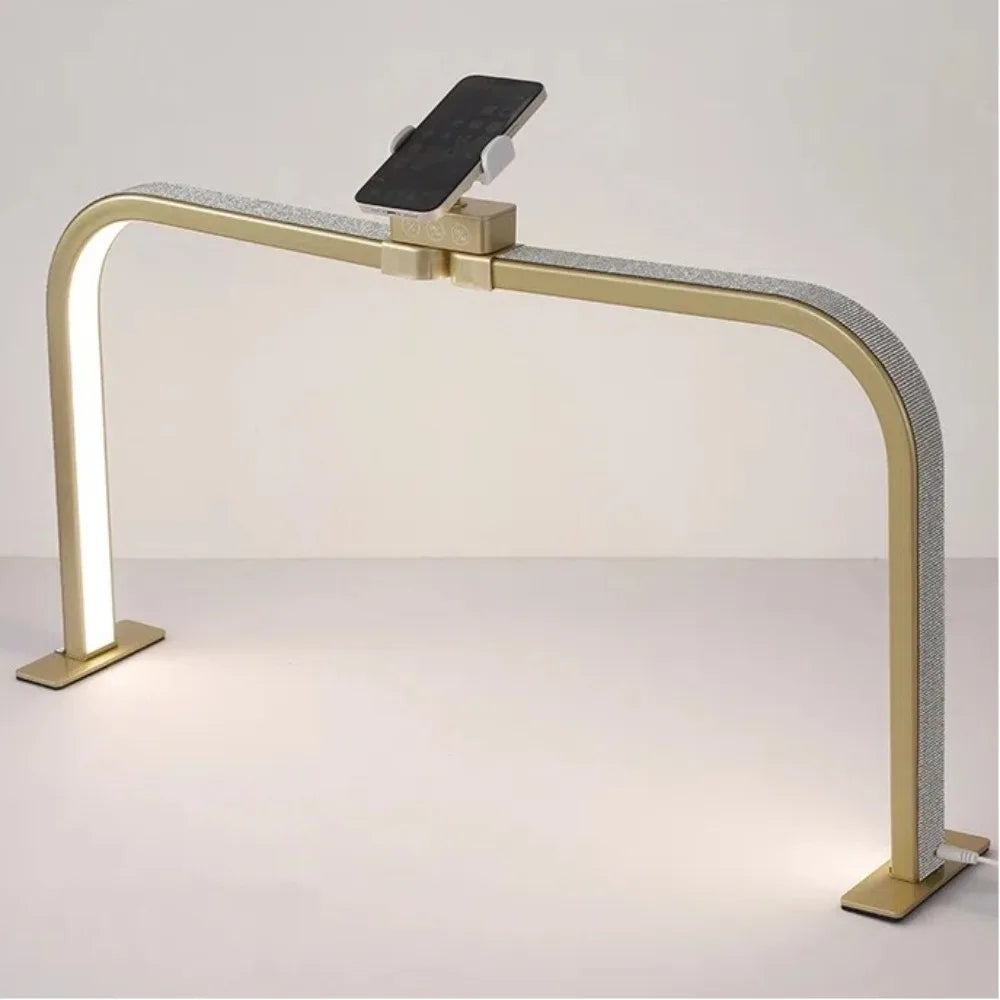 Half Moon U-shaped Nail Light for Desk Foldable Square Nail Tech Lamp 3000-6000K Dimmable Table Light bracket LED Nail Desk Lamp