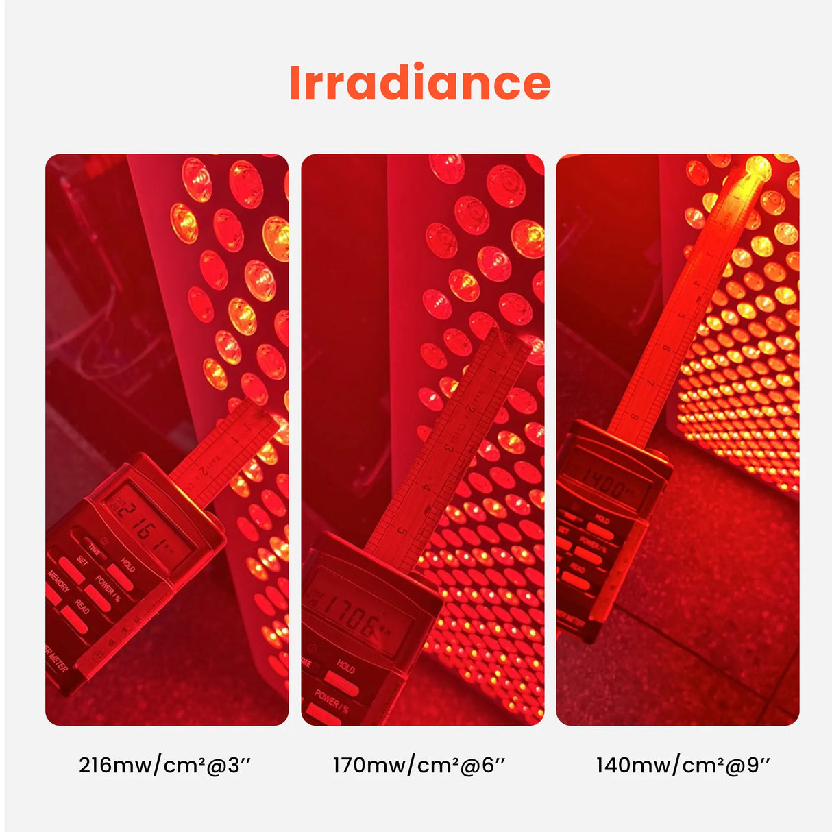 Home Use Red Light Therapy Panel with Touch Screen Remote Controller Wall Bracket US Plug Body Target Area Included