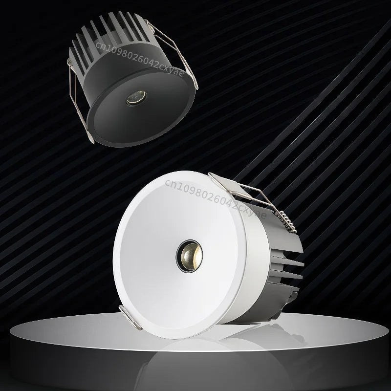 Mini dimmable LED downlights, COB spotlights, anti-glare small hole ceiling lights, kitchen and living room indoor lighting bulb