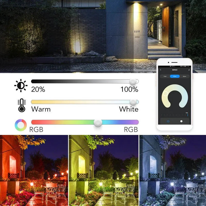 RGB Floodlight Smart APP Voice Control RGBCW CCT 3000-6500K 30W 50W 100W 220V AC For Garden Party Outdoor Lighting