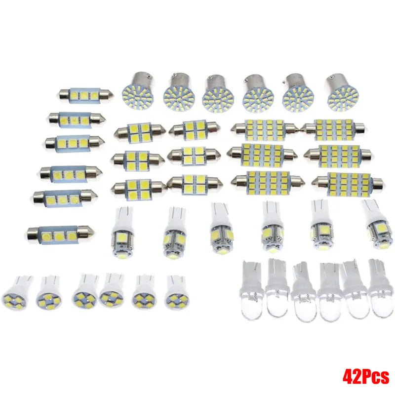 Car LED Lights Interior Lights 6000K 12V T10 168 2825 W5W 921 Kit For Car Vehicle Map Dome Door Trunk License Plate Light Bulb