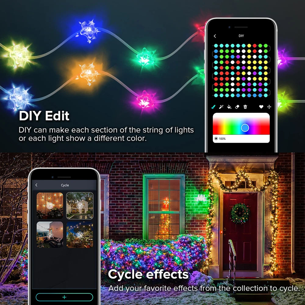 RGB Dream Color USB Christmas Lights - Smart App & Remote Control
