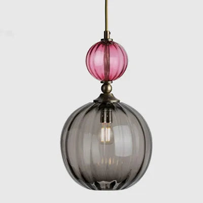 Modern stained glass chandelier Restaurant bar bedside creative bedroom personality model room Pendant lamp home decor Light