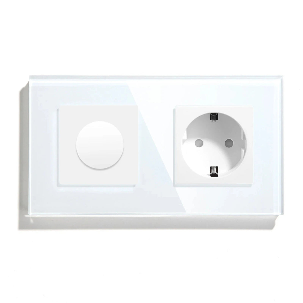 Dimmer Light Switch Rotary Knob Glass Mechanical LED Dimmable Wall Mounted Switches EU Standard Switches