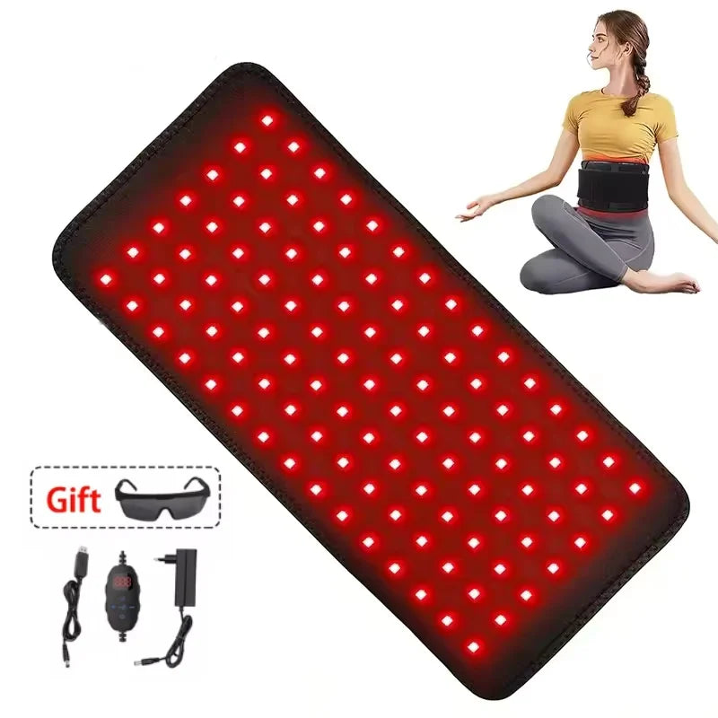 NEW 120 LEDs Red Light Belt 660nm&850nm Infrared Light Therapy Pad for Body Fatigue Deep Therapy for Back Knee Hands Feet Relief