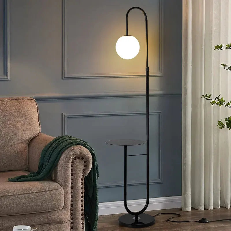 2026 Modern Nordic Floor Lamp Marble Gold Round Table LED Standing Light Art Deco Design for Living Room Sofa Side