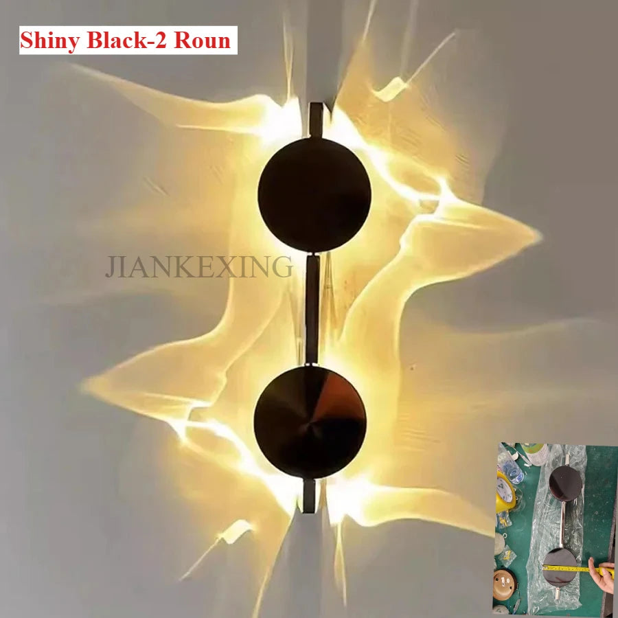 Creative Art Corrugated LED USB Rc and Wiring Wall Lamps Bedroom Bedside Shadow Sconces Aisle Porch Corridor Atmosphere Light