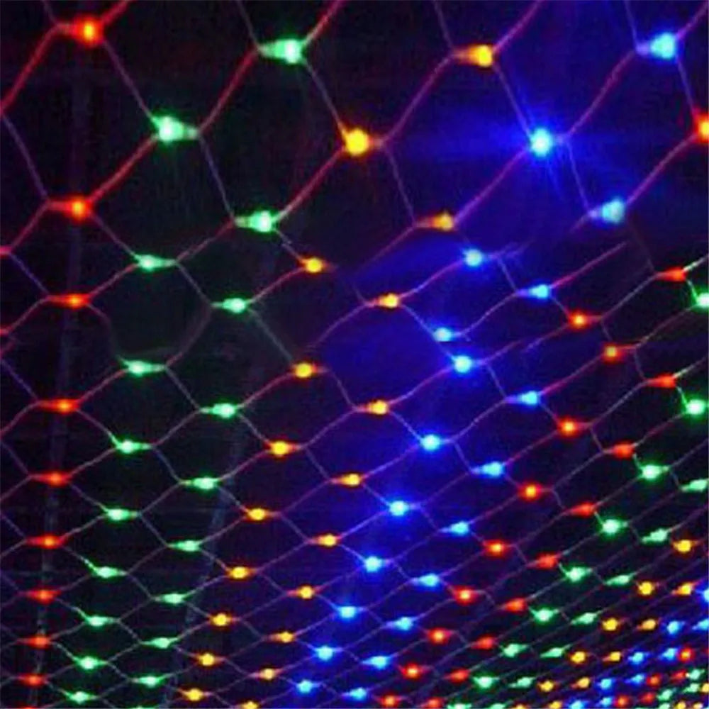 1.5MX1.5M 2x3M Garlands LED String Christmas Net Lights Fairy Xmas Party Outdoor Garden Wedding Decoration Home Curtain Decor