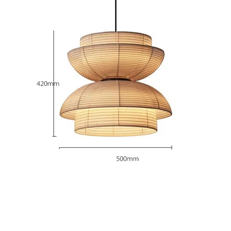 Creative Noguchi Lamp Japanese Pendant Lights Vintage Fabric Lantern Wabi Sabi Lights For Living Room Home Dining Room Lighting
