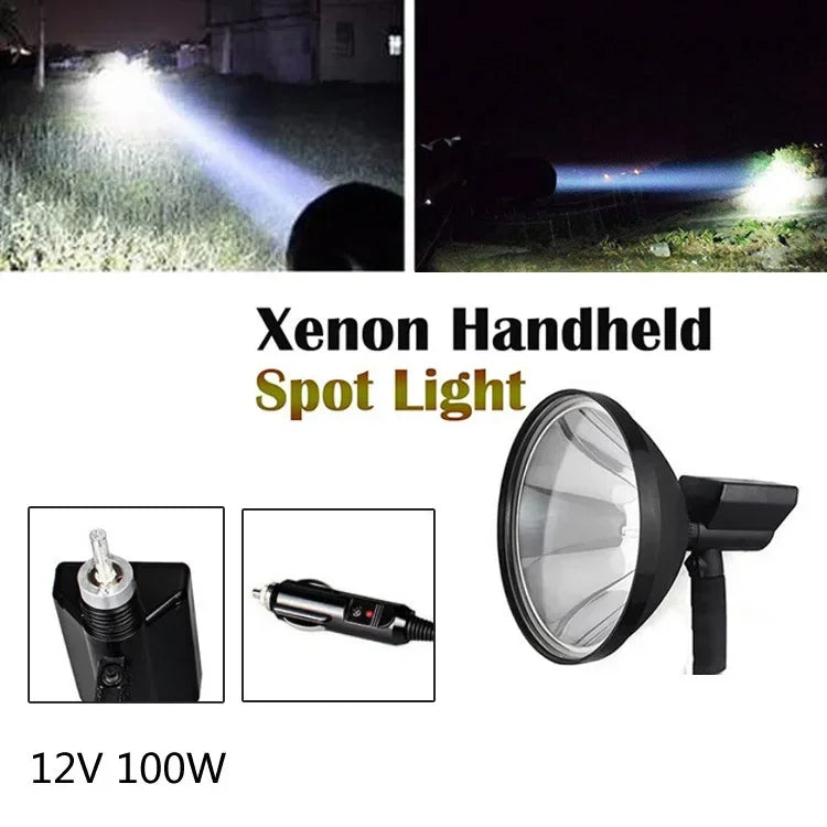 9" 12V 100W car plug handheld hid Xenon searchlight 5" 7 "spotlighting outdoor search light