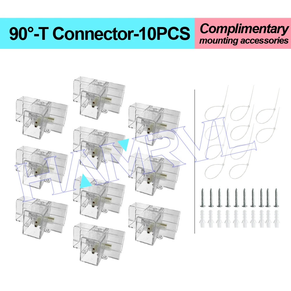 DIY Hexagon Garage LED Tube Accessories & Connector Set (110-240V) - Suspension Wire Cable Kit for Honeycomb Workshop & Barber Shop Lighting