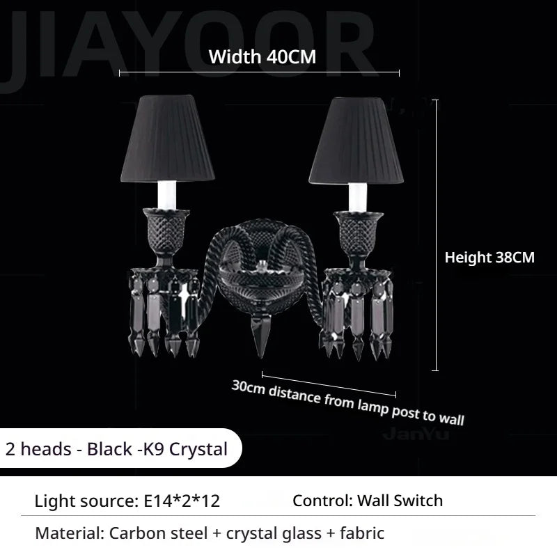 Luxury Crystal LED Wall Lamp - Modern Sconce Light Fixture for Villa Living Room Background, Bedroom Bedside & Home Decor