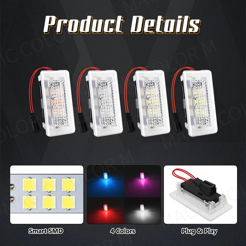 Ultra-Bright LED Interior Lights for Tesla Model 3 / Y / S / X - Footwell & Puddle Lamp