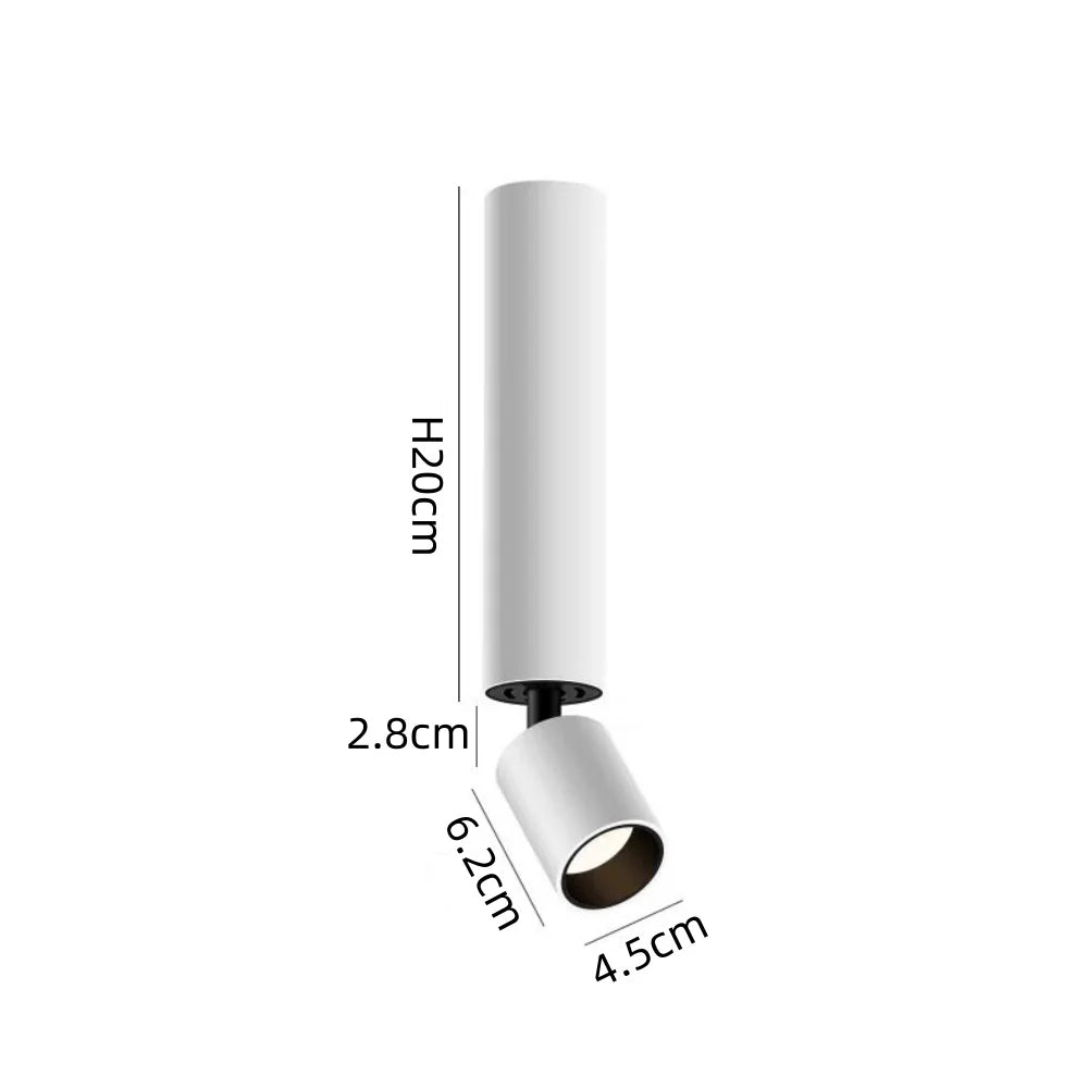 3° 8° 15° Surface Mounted LED Spot Small Angle Beam Home Lighting, Ceiling Mounted Ambient Backlight