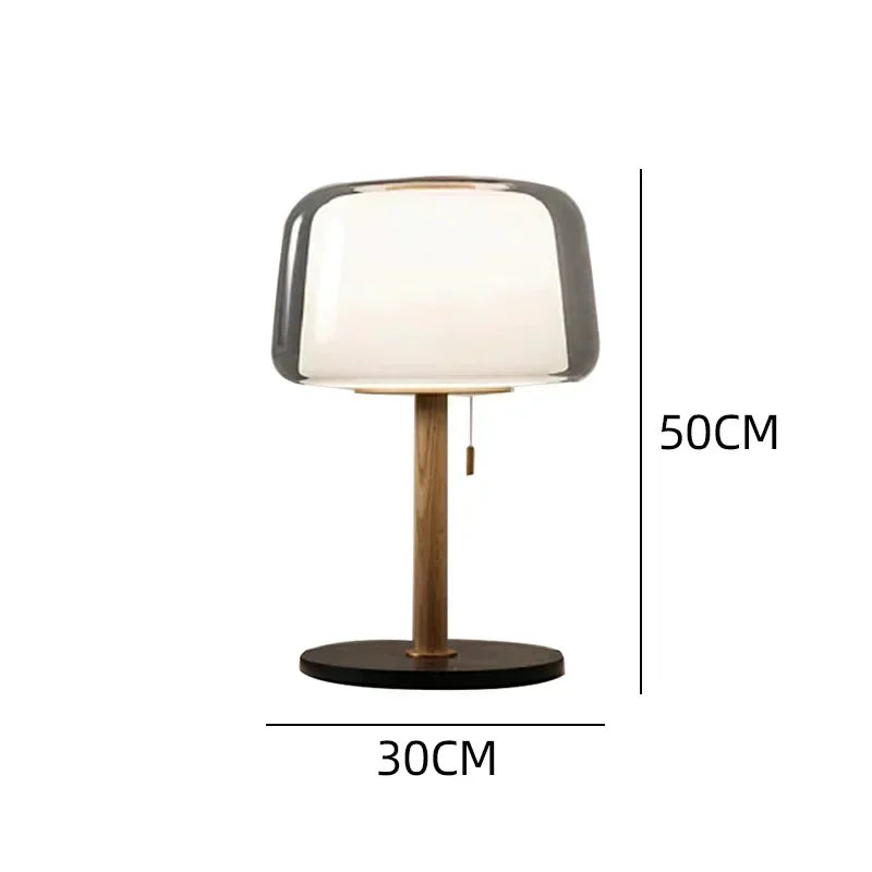 2025 Nordic French High-end Bedroom Bedside Lamp Simple Cream Style Modern Design Room Decoration Study Glass LED Table Lamps