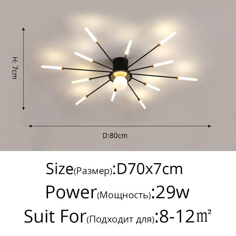 2025 New fireworks Modern LED Chandelier Lights For Living Kids Room Bedroom Hall Lighting Decoration Indoor Lamps Home Luster