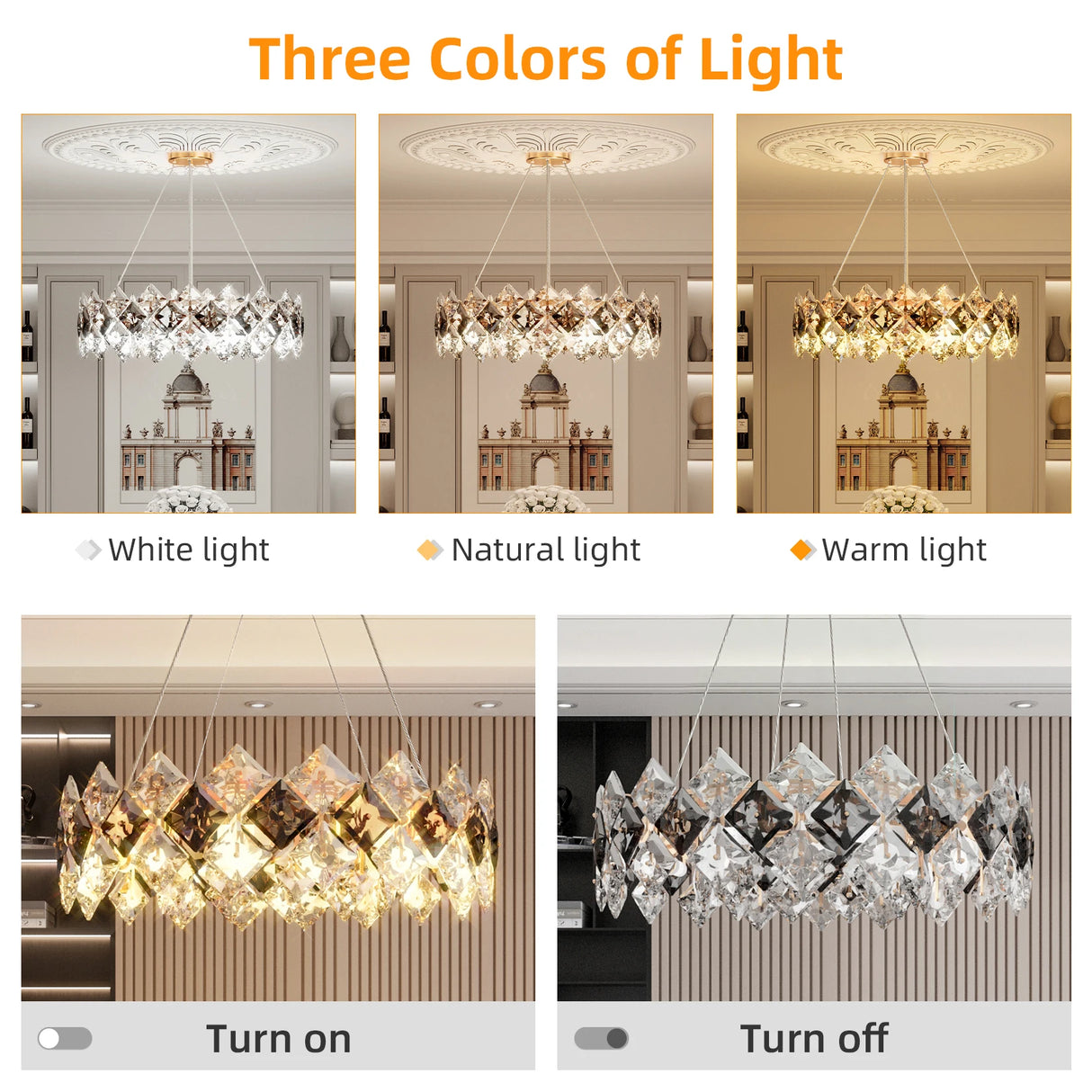Luxury Crystal Chandelier Shining Ceiling Light Pendant Lamp Hanging Hallway Living Room