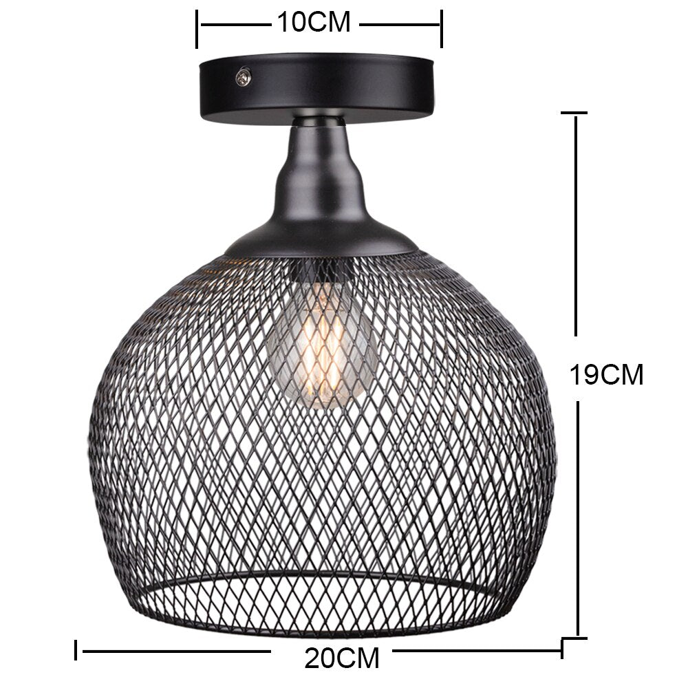 Electroplating modern metal cage pendant lamp,vintage rose gold birdcage creative hanging lamp for restaurant living room