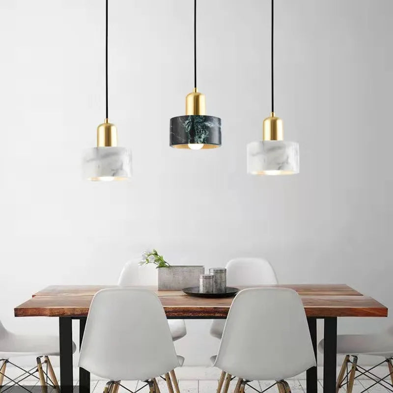 Modern Minimalist Marble Dining Room Chandelier Living Bedroom Decoration Led Pendant Lighting For Home