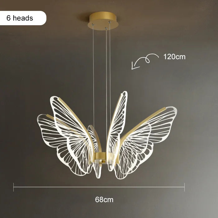 Postmodern Light Luxury Lotus Leaf Chandelier - Dimmable Nordic LED Ceiling Lamp