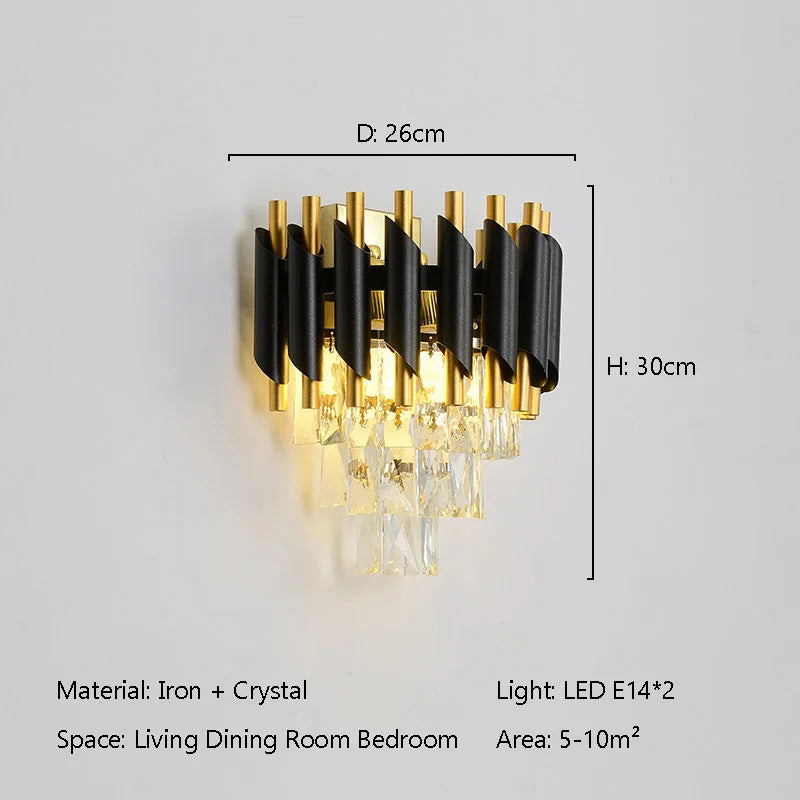 Modern Luxury Crystal LED Chandelier E14 Ceiling Pendant Light for Villa Hotel Lobby Living Dining Bedroom Indoor Decor Lighting