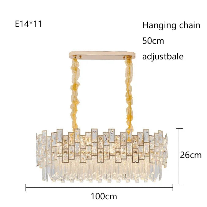 2025 New Modern High-End Light Luxury Crystal Chandeliers for Living Room Dining Bedroom Indoor Decor Lighting Lustres Fixtures