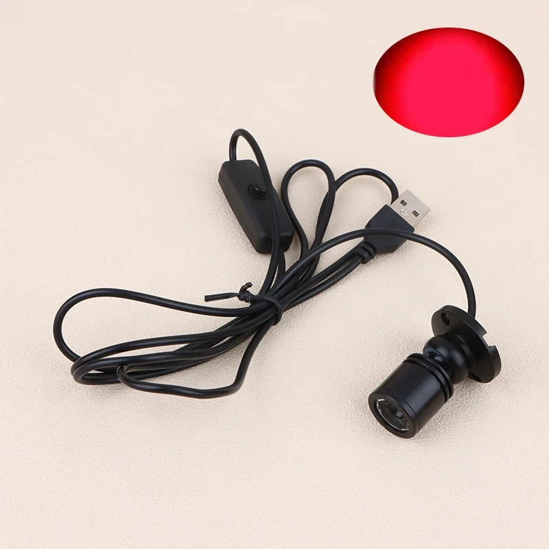 LED USB 5V 3W Led Spot Light Surface Mounted Cabinet Showcase Counter Jewelry Lamp Rotatable Angle Ceiling Mini Spotlight