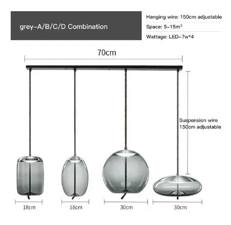 Modern Hemp Rope Glass Pendant Light Luminaire Rope Hanging Lamp Designer Cafe Bar Fixtures Drop Ship Knot Home Decor Chandelier