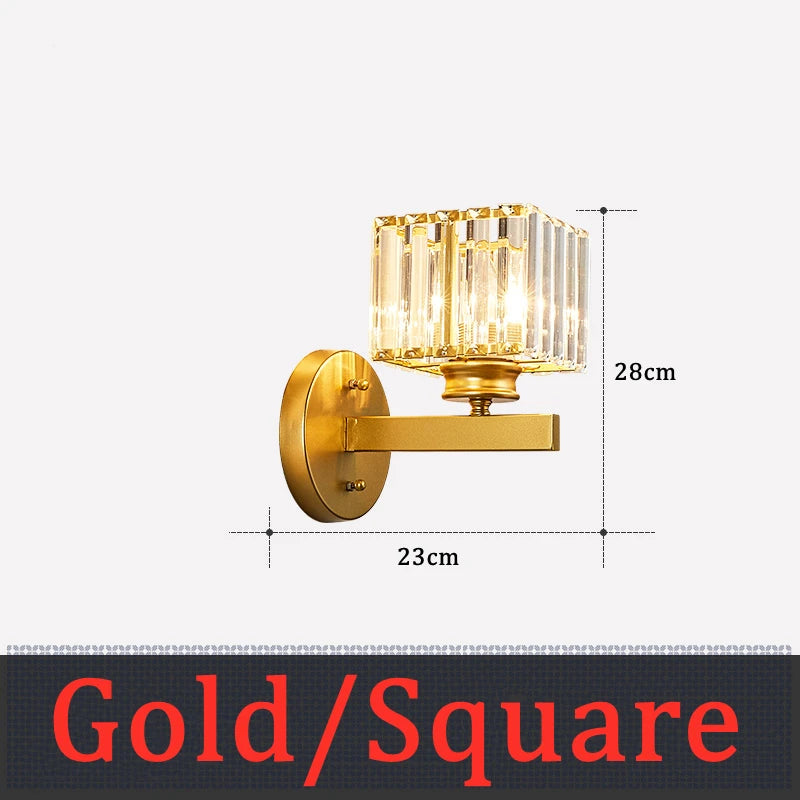 Modern Minimalist Bedroom Wall Lamp Bedside Lamp Italy Crystal Wall Lamp Bedside Lamp Fashion Minimalist Wall Lamp
