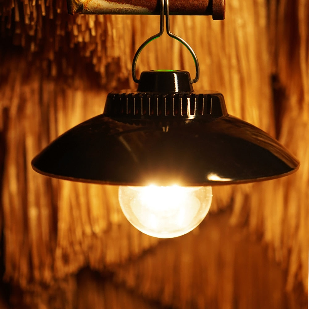 Warm Light Working Light 2 Modes Flashlight USB Recharge Lantern Outdoor Camping Light Hook Light Emergency Torch Lamp