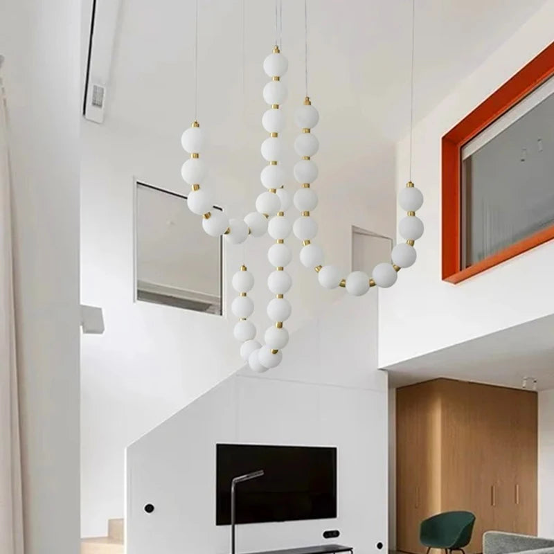 Nordic home decoration, stair chandelier, living room bedroom and dining room Pendant lights, ceiling light, indoor lighting
