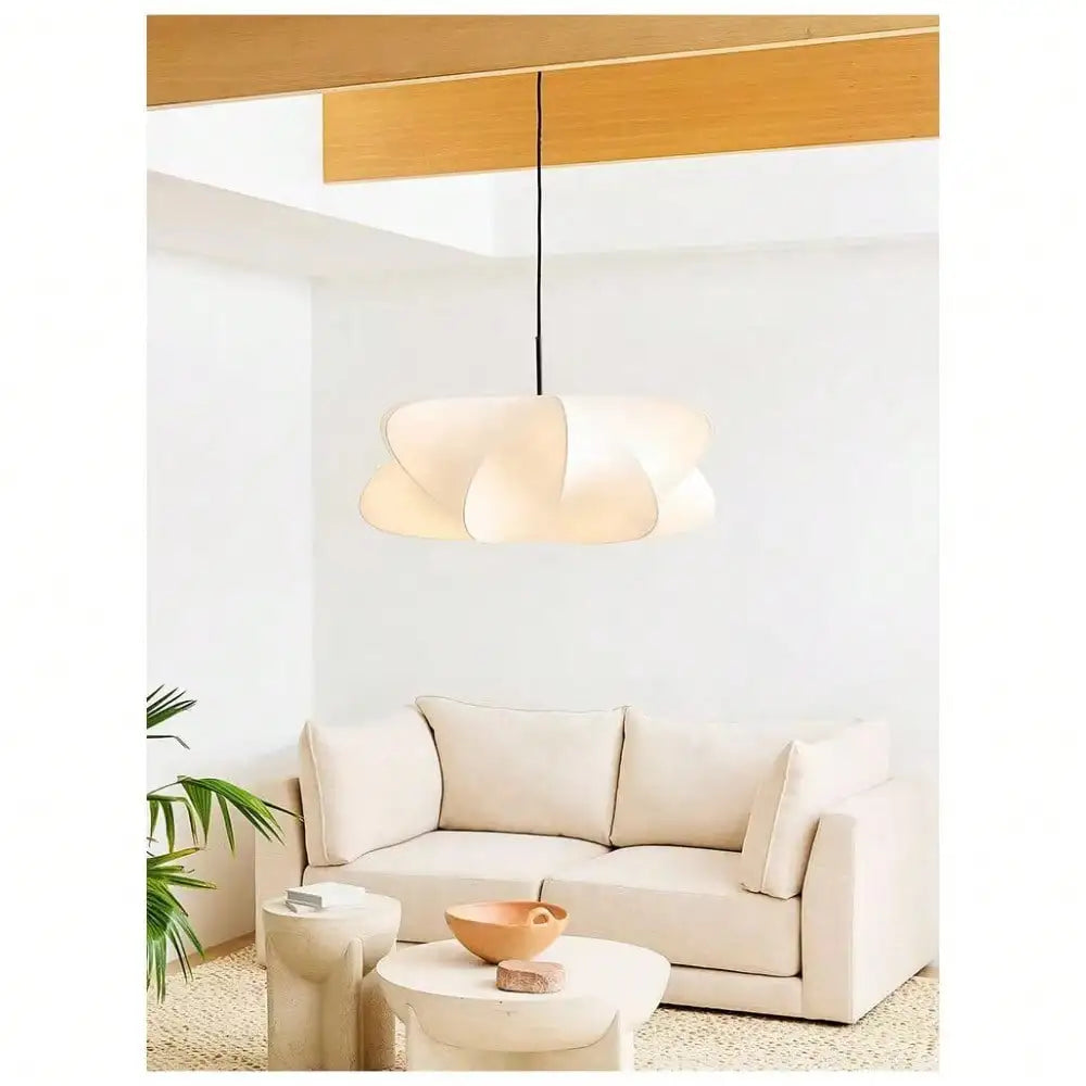 Wabi Sabi Style Pendant Light E27 Japan Silk Chandelier for Living Room, Shop & Bar - Home Decor(No Bulb)