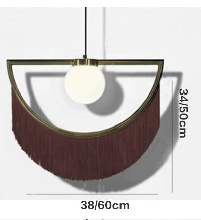 Nordic Tassel Glass Ball Chandelier Simple and Creative Suspension Lamp Girl Bedroom Bedside Bar Restaurant ETC LED Decors Lights
