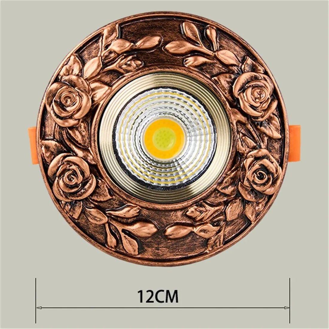American Retro Industrial Resin Bronze LED Recessed Downlight (3W-10W, 6cm Cutout) - 110V/220V Eyeball Spotlight Fixture for Living Room & Accent Decor