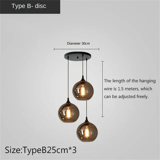 Modern Glass Chandeliers For Dining Tables Living Room Kitchen Office Coffee Hanging Lamp Nordic Home Pendan Light