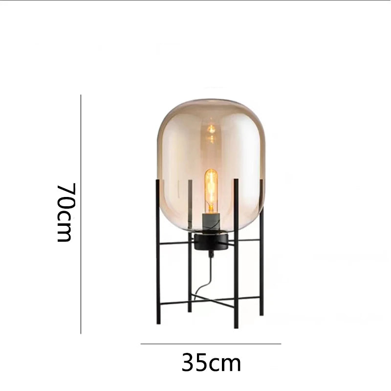 Modern home decors lighting Nordic floor light LED living room standing fixtures study bedroom glass table lamps
