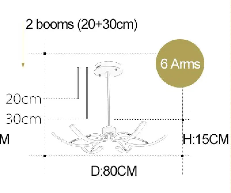 Modern Matte Finished Chandelier for Living Room Decoration Kitchen Bedroom Study Adjustable Light Decorative Led Ceiling Lamps