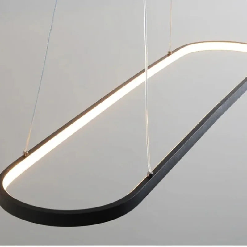 Nordic Lamp Modern LED Ring Pendant Light Kitchen Dining Room Island Indoor Chandelier Hanging Lamp Suspension String Design