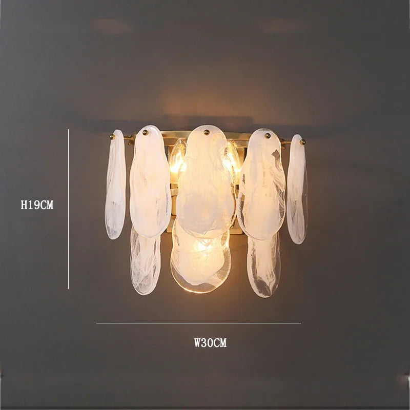 French Retro Light Luxury Chandelier Living Room Bedroom Warm and Romantic Cloud Water Drop Glass Pendant Lights Home Decoration