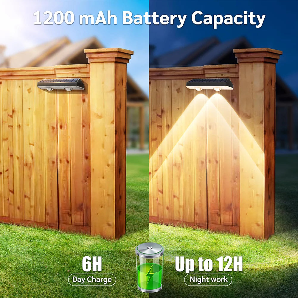 Solar Wall Lamp RGB Path Deck Stair Light Garden LED Lights Waterproof Outdoor Lighting Solar Lamp for Garden Step Patio Fence