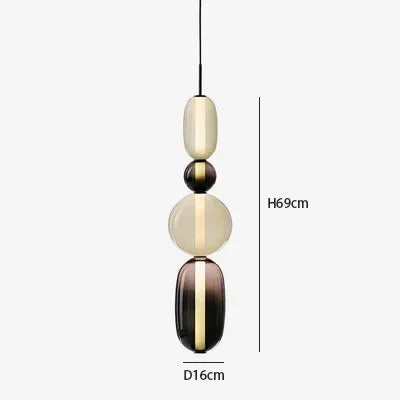 LED Pendant Light Restaurant Candy Glass LED Chandelier Luxury Stair Villa Master Bedroom Ceiling Lamps Home Decor Lamp Designer